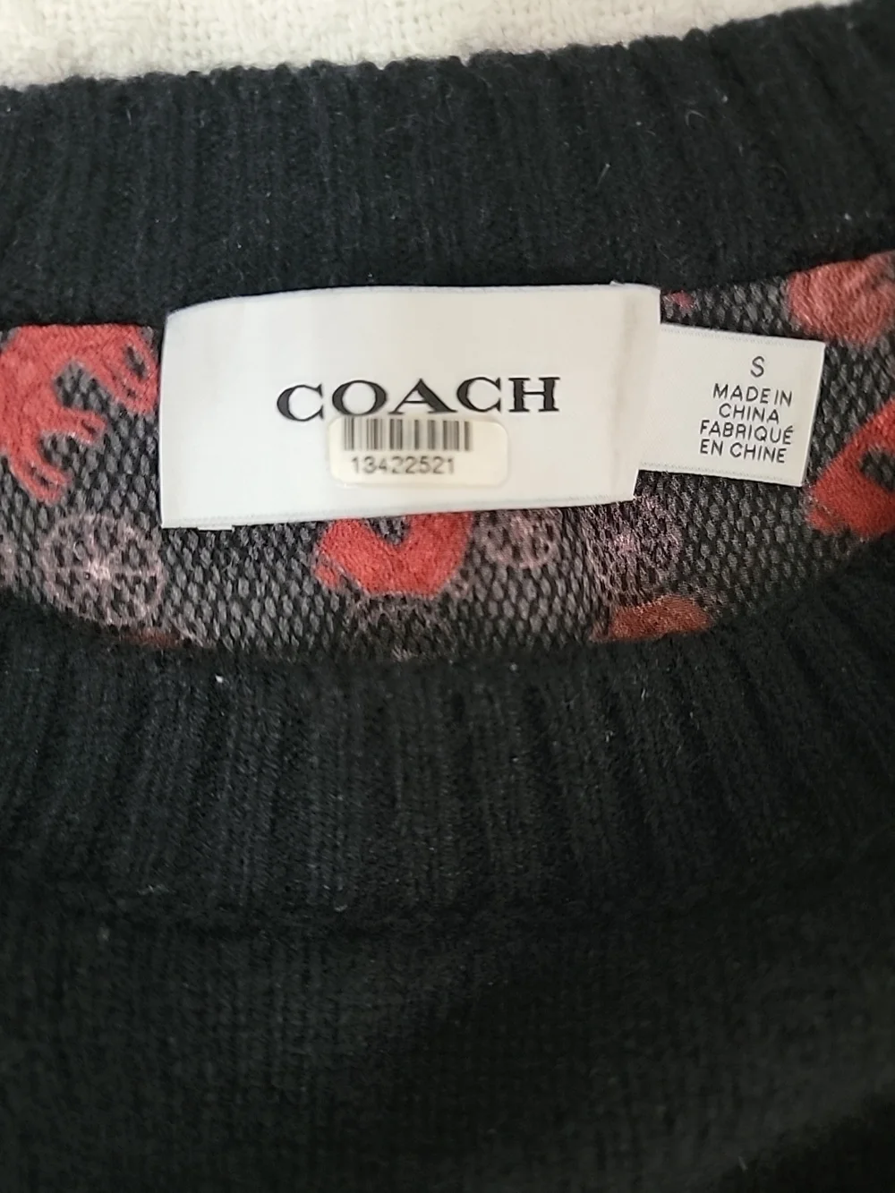 Coach black knit